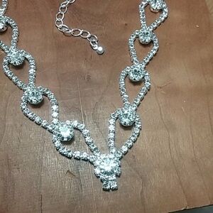 Elegant Silver Crystal Necklace